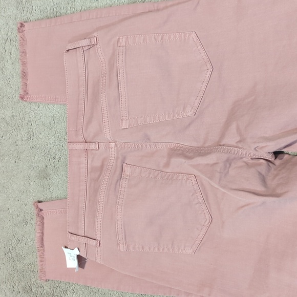 NWT Loft High Rise Pink Straight Leg Jeans - Picture 6 of 9